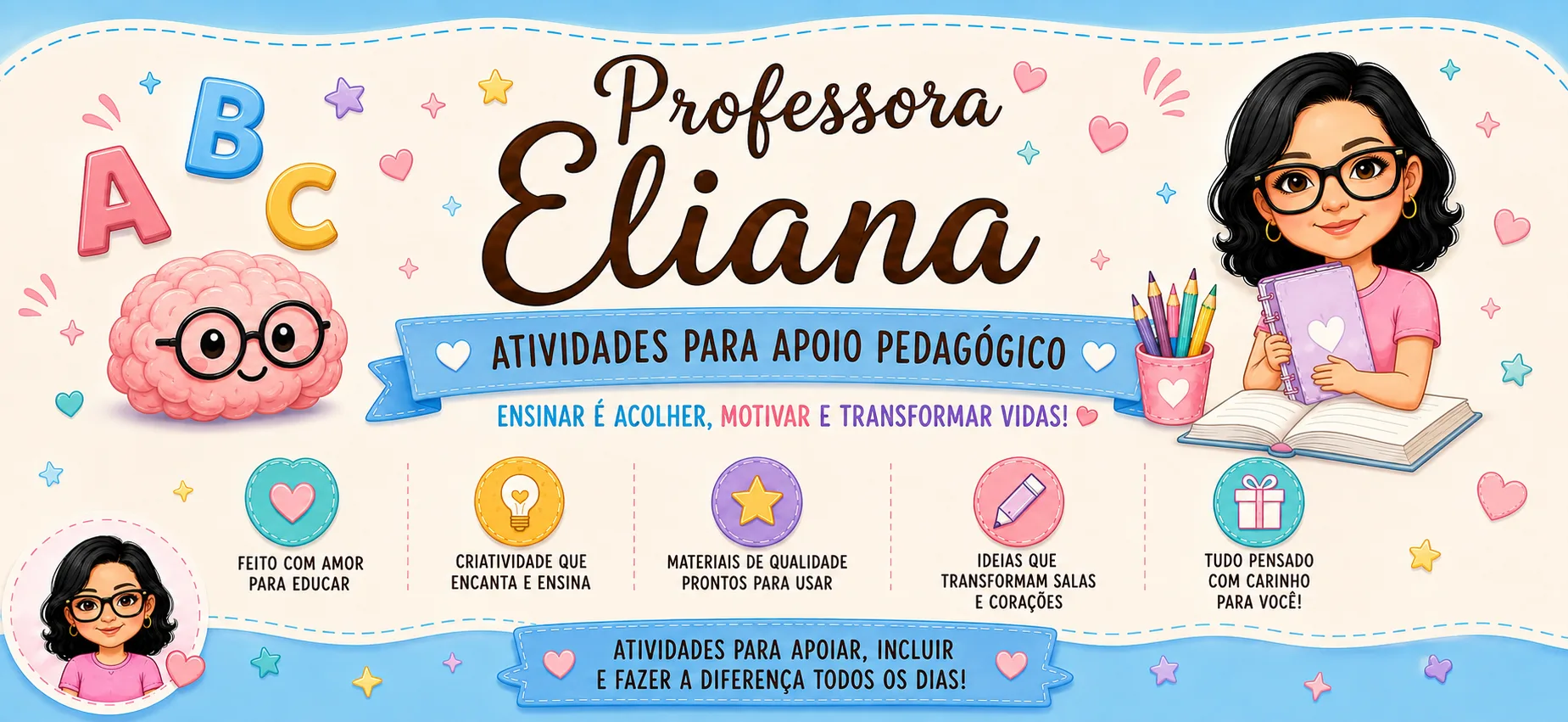 Banner de Atividades Para Apoio Pedagógico