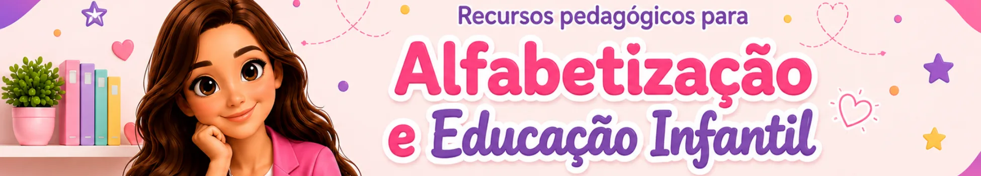 Banner de Alfabetização Infantil