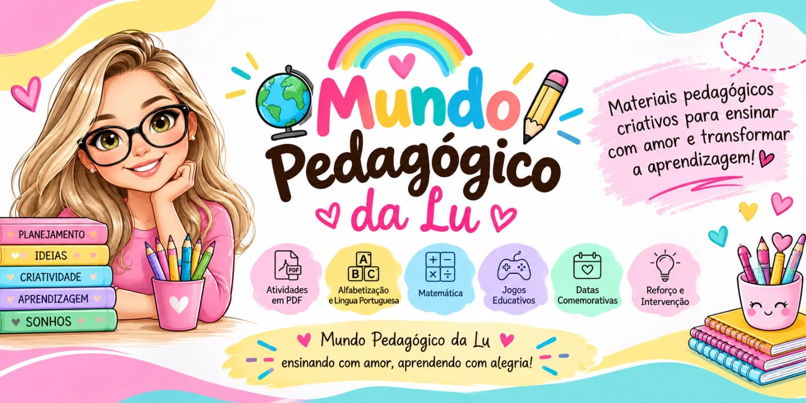 Banner de Mundo Pedagógico da Lu