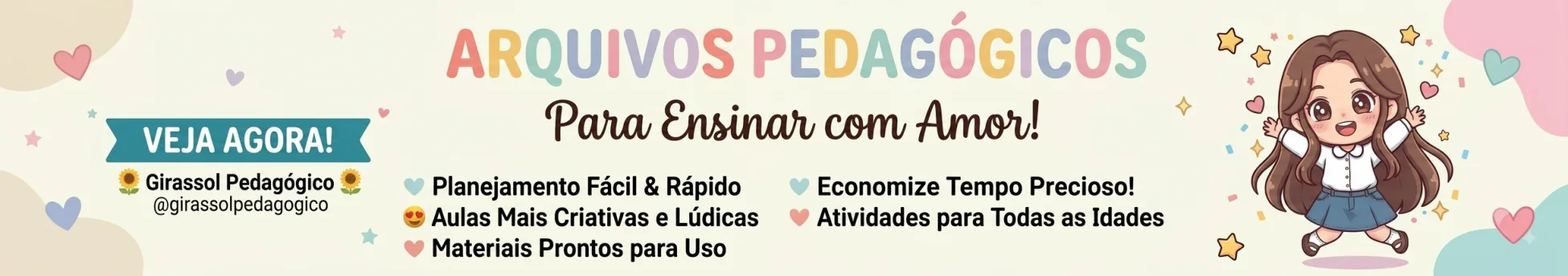 Banner de Girassol pedagógico 🌻🌻