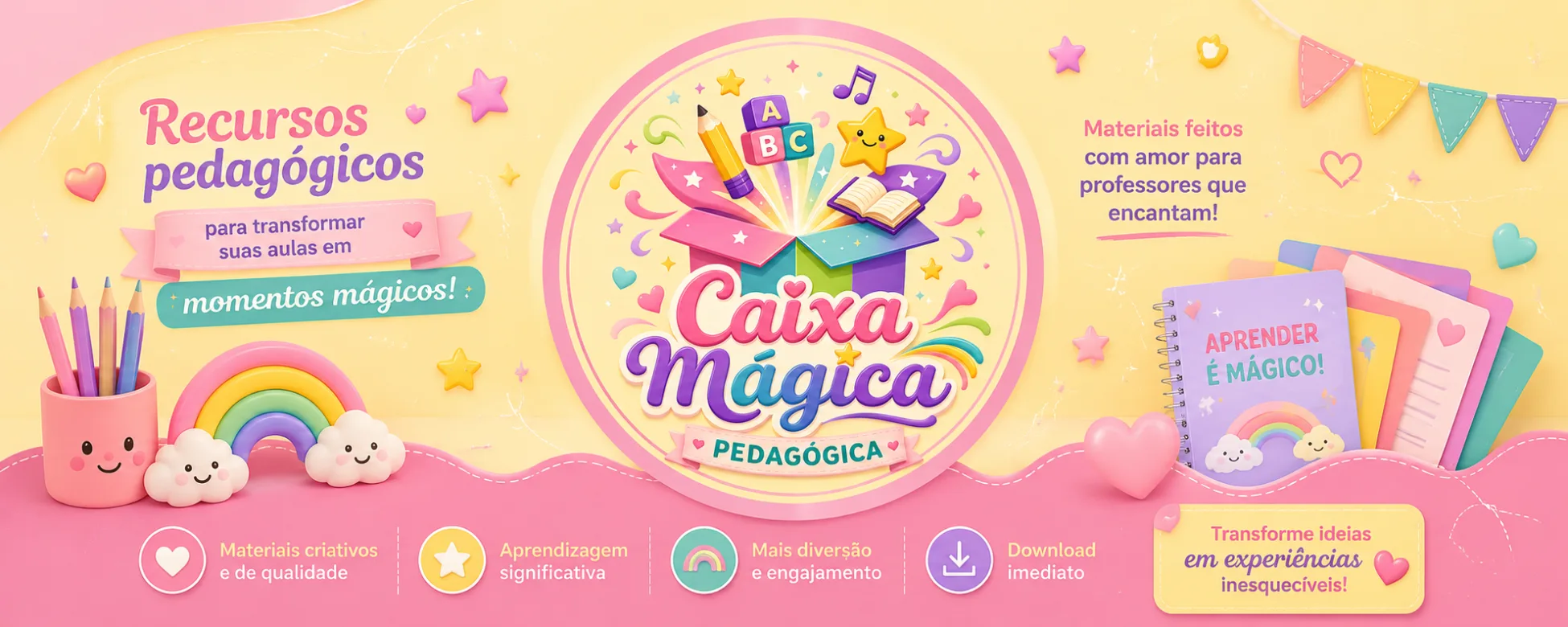 Banner de Caixa Mágica pedagógica 