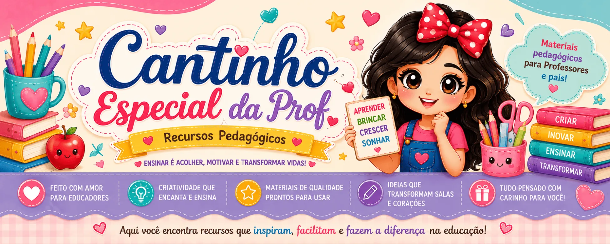 Banner de Cantinho Especial da Prof