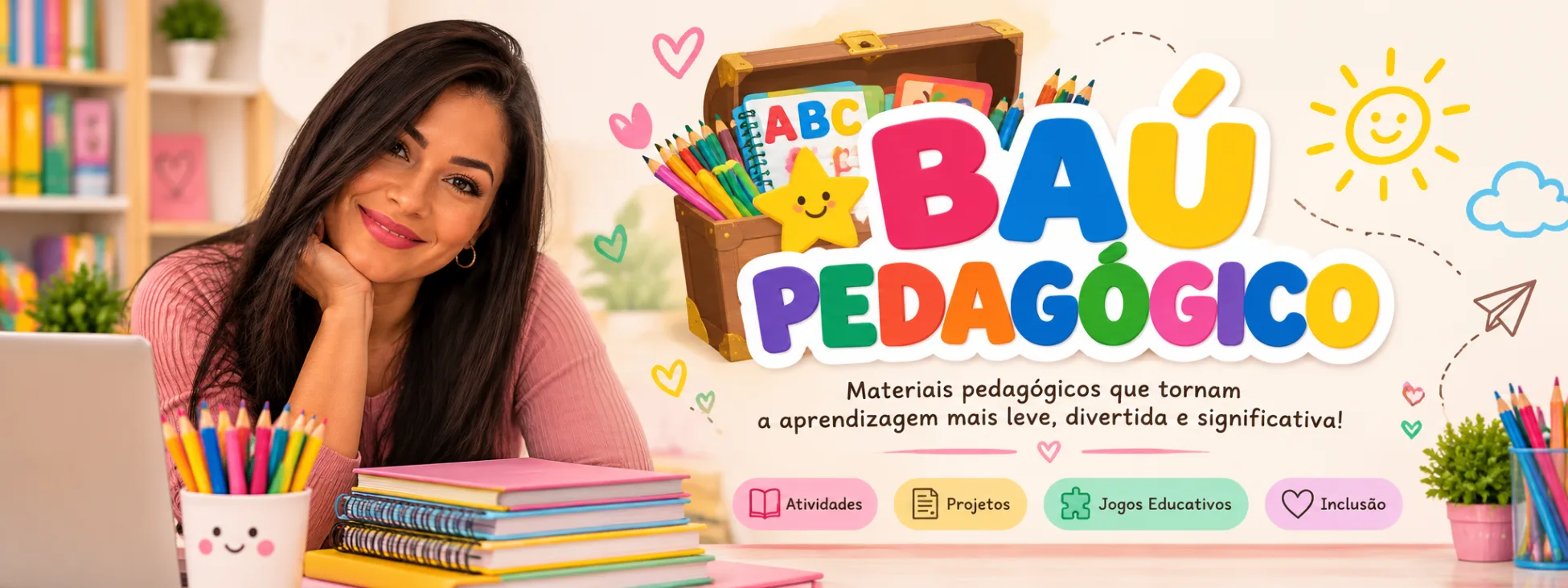 Banner de Baú Pedagógico