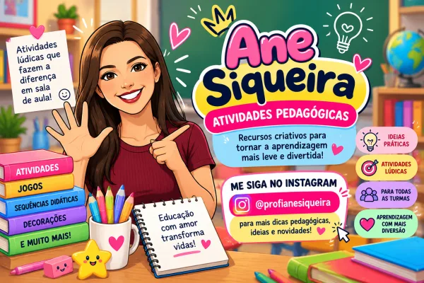 Banner de Prof. Ane Siqueira- Materiais Pedagógicos