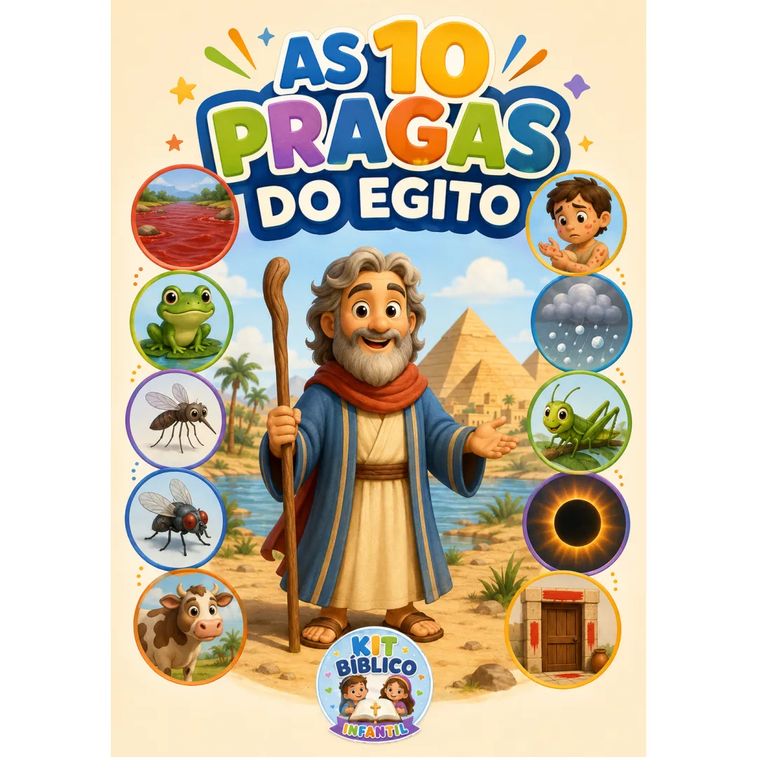 10 Desenhos das 10 Pragas do êgito para colorir