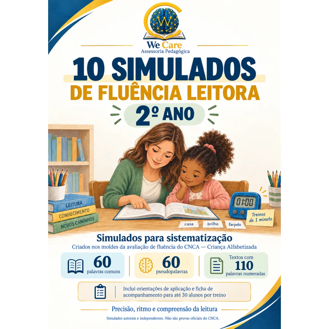 10 SIMULADOS DE FLUÊNCIA LEITORA  (molde CAED/CNCA)