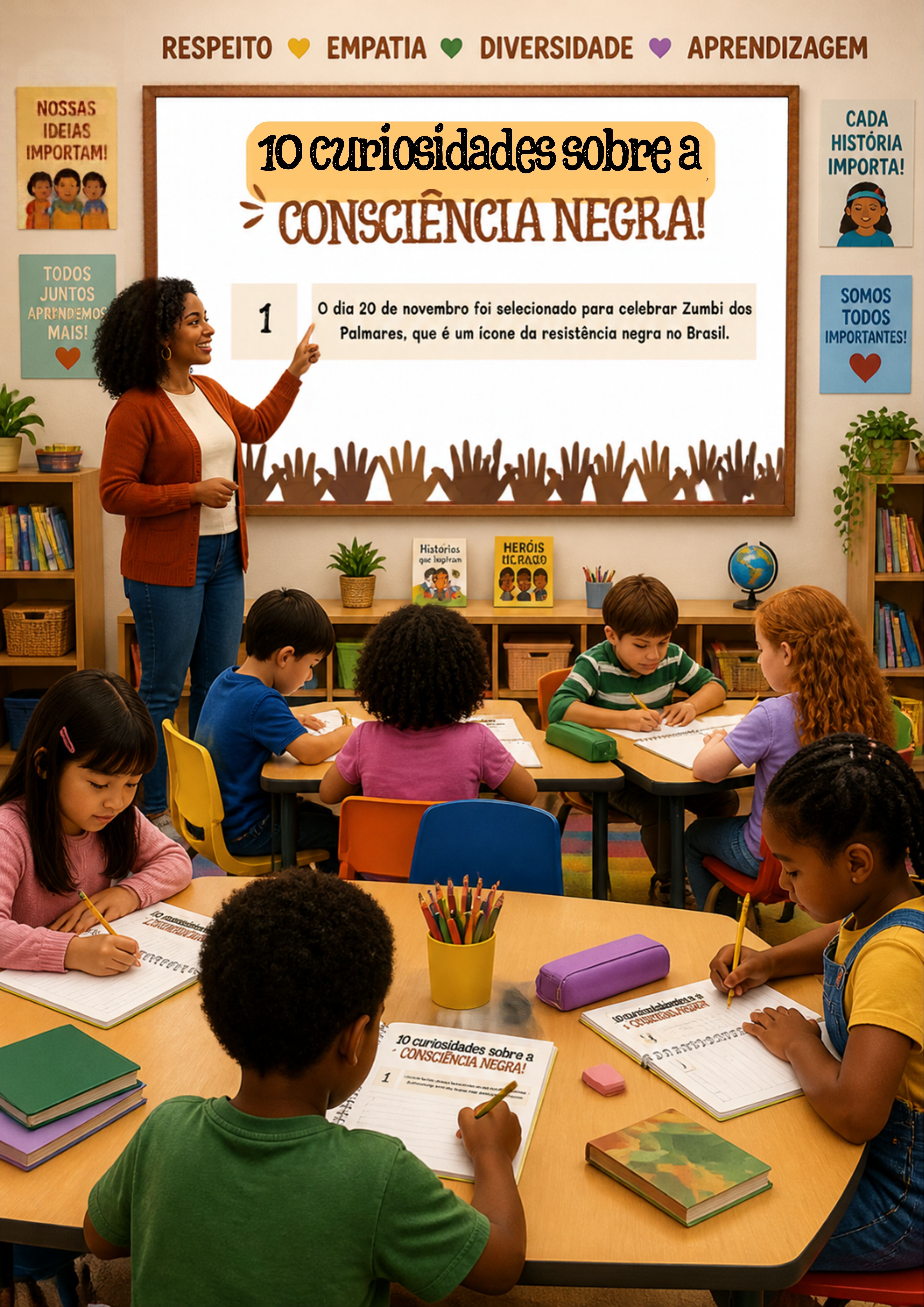 Atividade de Pesquisa Sobre Consciência Negra - Ensino Fundamental - PDF