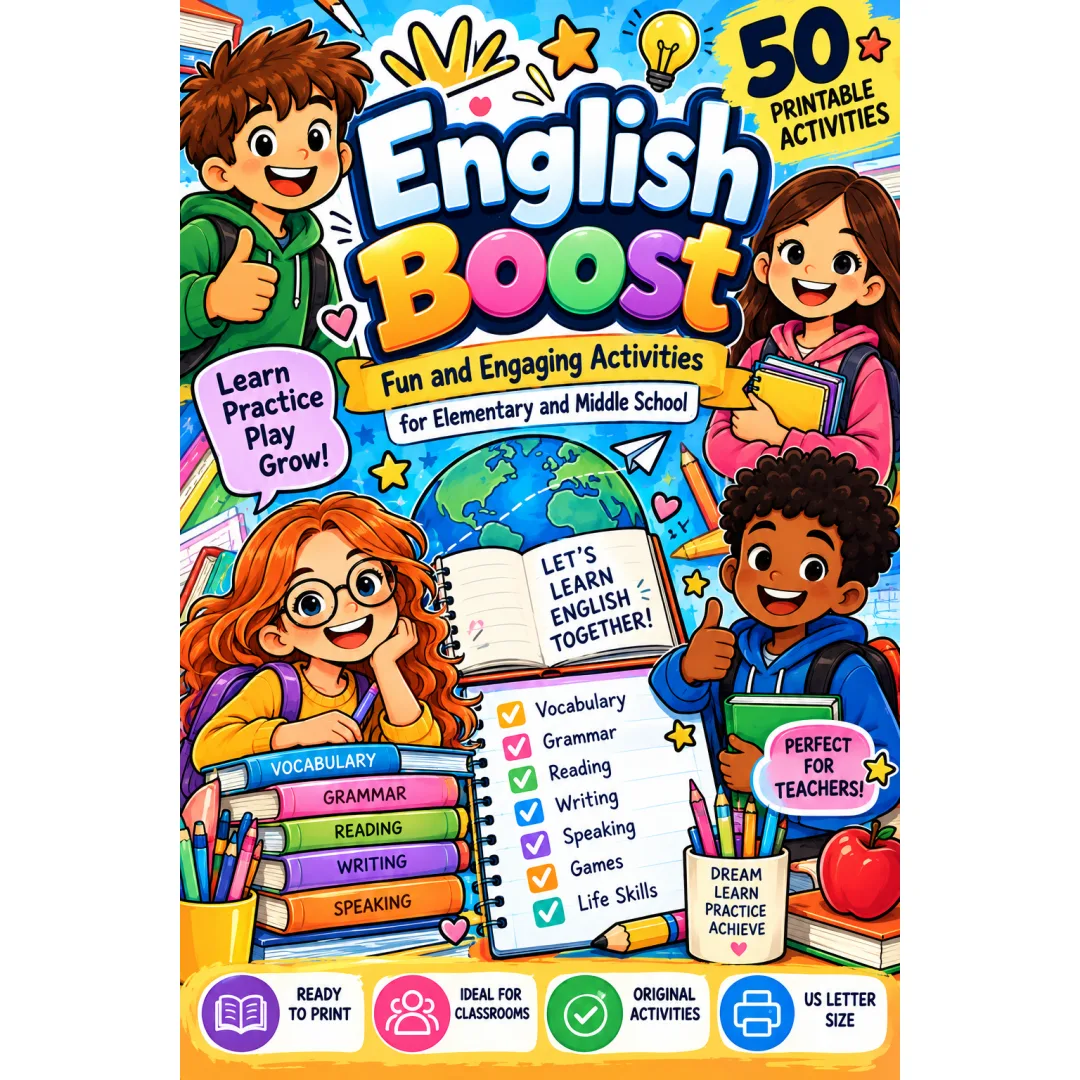 40 atividades de inglês ilustradas PDF - Ensino Fundamental 