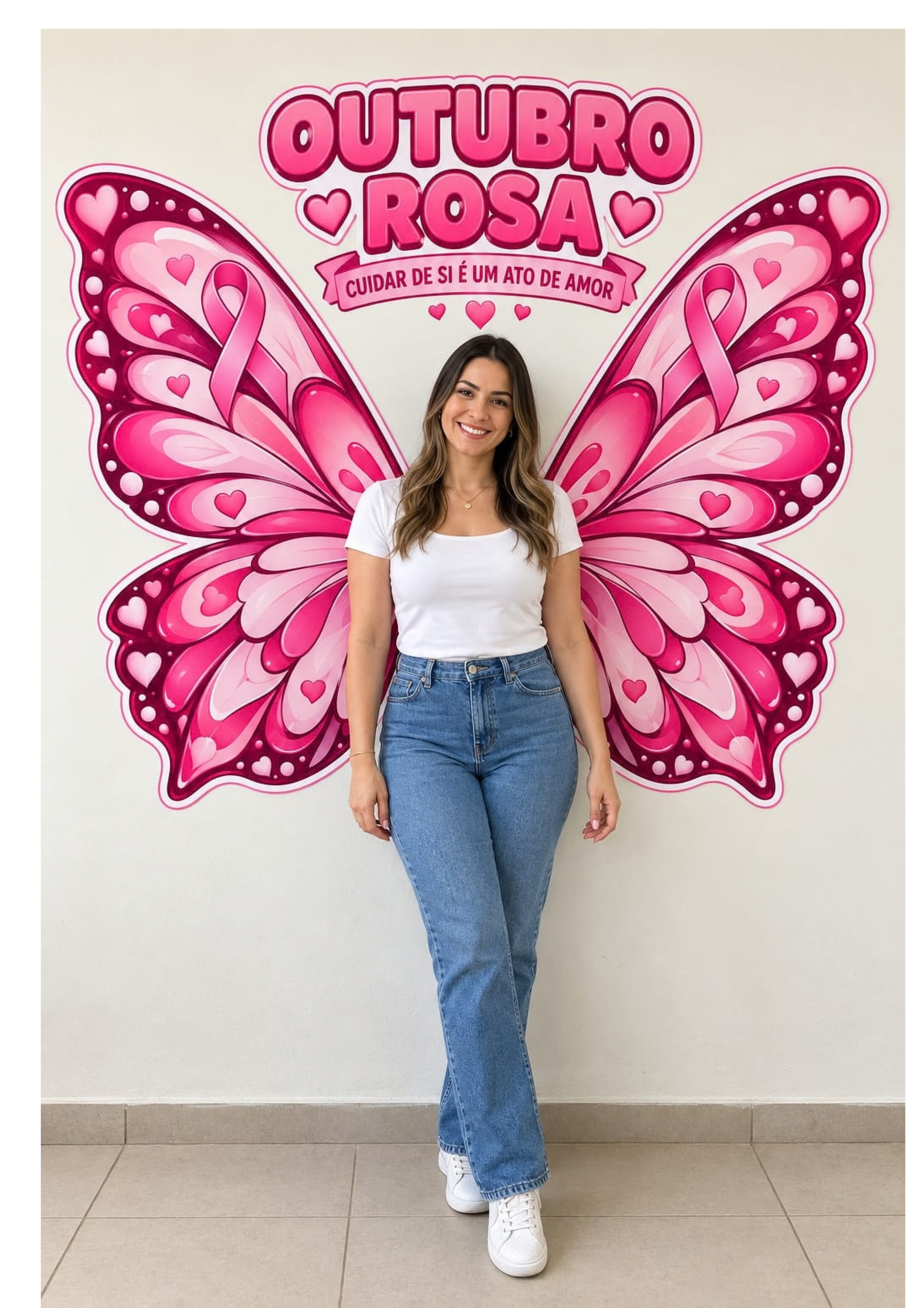 🦋 PAINEL BORBOLETA – OUTUBRO ROSA 🦋🌸  Um painel encantador para deixar sua escola ainda mais linda e transformar o Ou