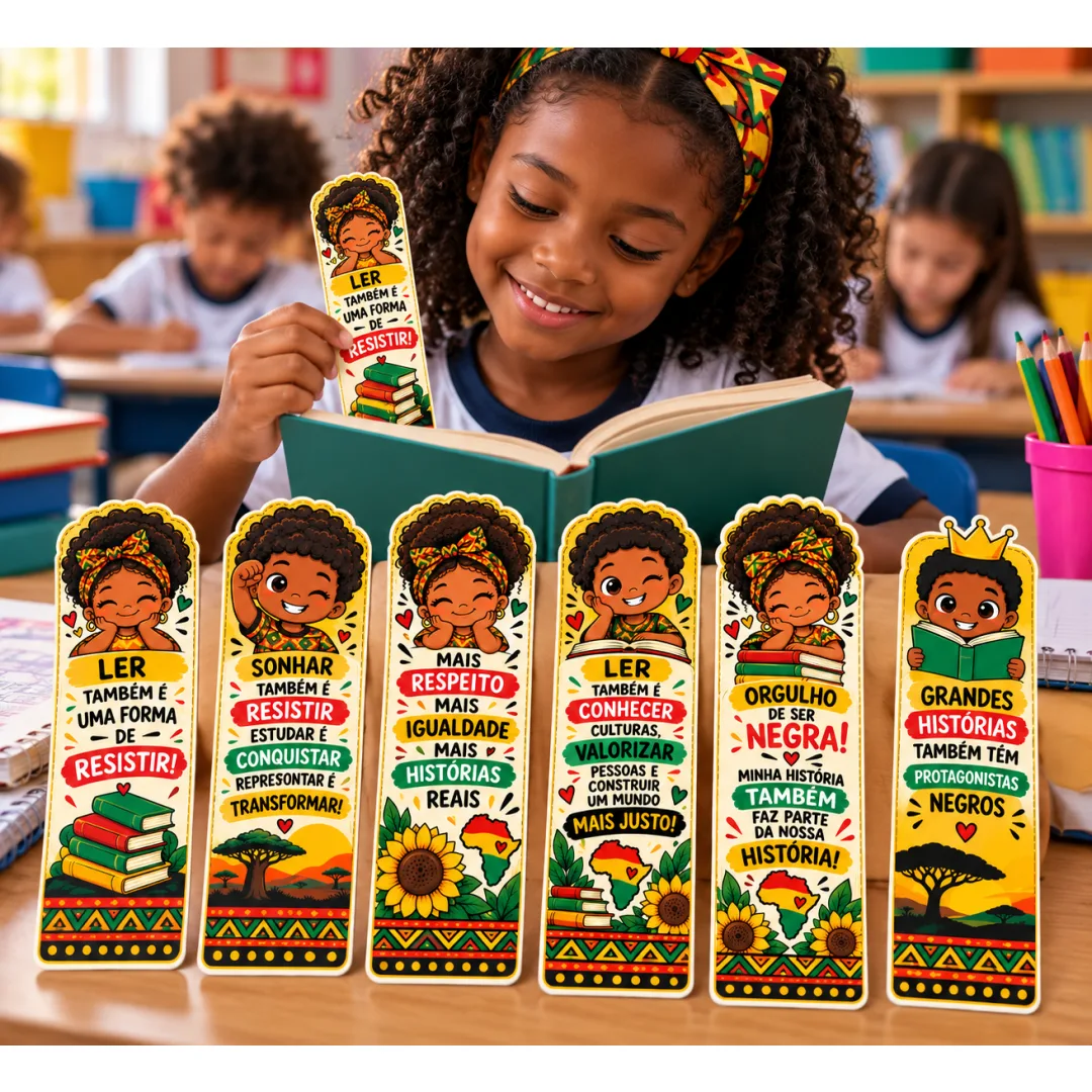 Marcadores de Páginas Dia da Consciência Negra - Educação Infantil e Ensino Fundamental (PDF)