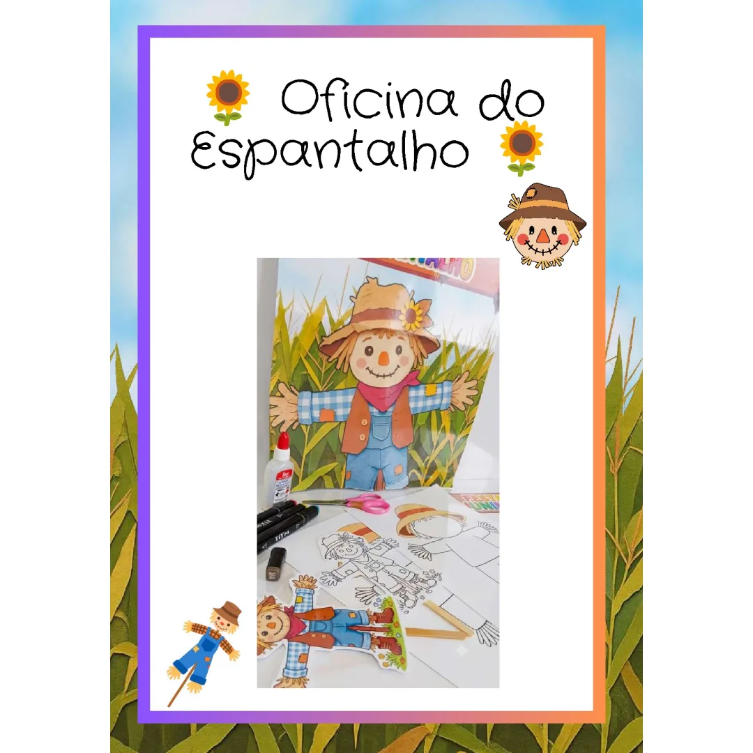 Oficina do Espantalho Atividade Motora em PDF - Educação Infantil