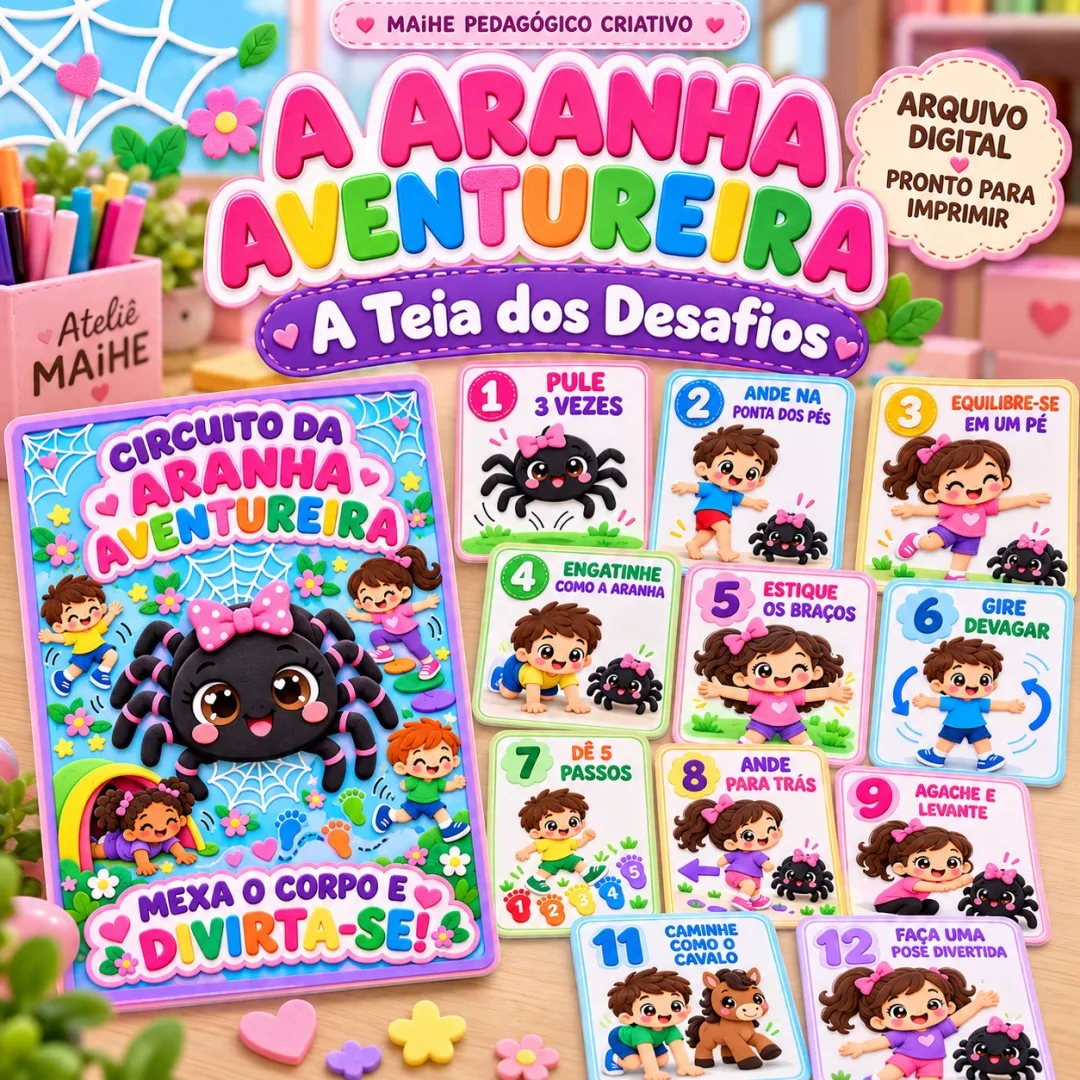 A Aranha Aventureira — A Teia Dos Desafios - Educação Infantil - Jogos - Arquivo Digital