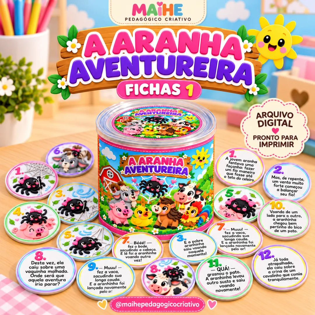 A Aranha Aventureira – Lata Pedagógica 1 - Educação Infantil - Jogos -Arquivo Digital