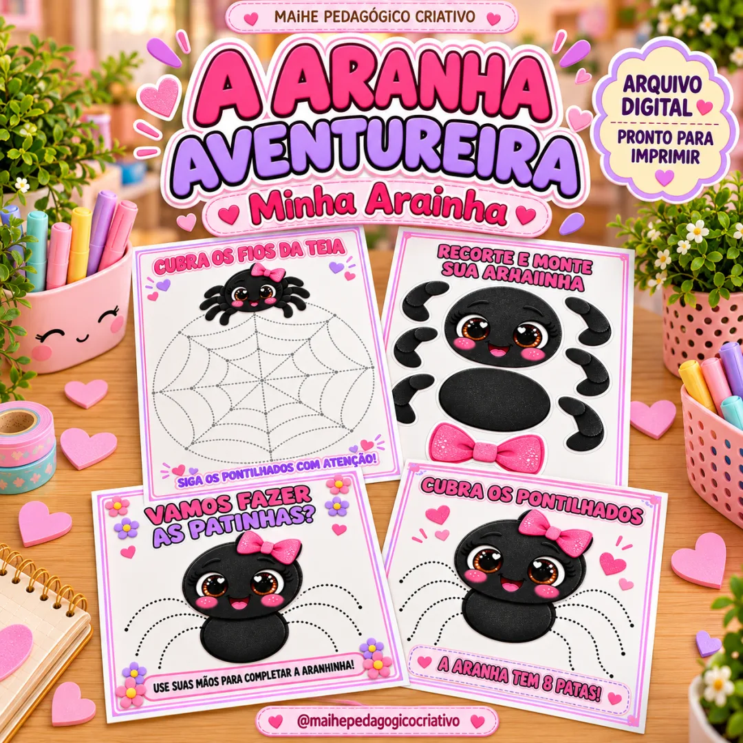 A Aranha Aventureira – Minha Arainha - Jogos - Educação infantil - Arquivo Digital