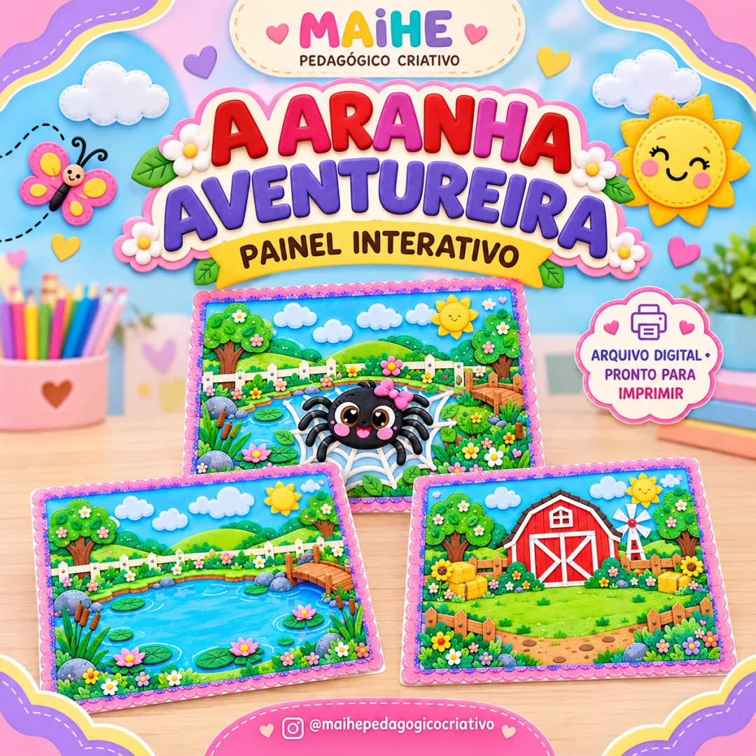 A Aranha Aventureira – Painel Interativo - Educação Infantil - Jogos - Arquivo Digital