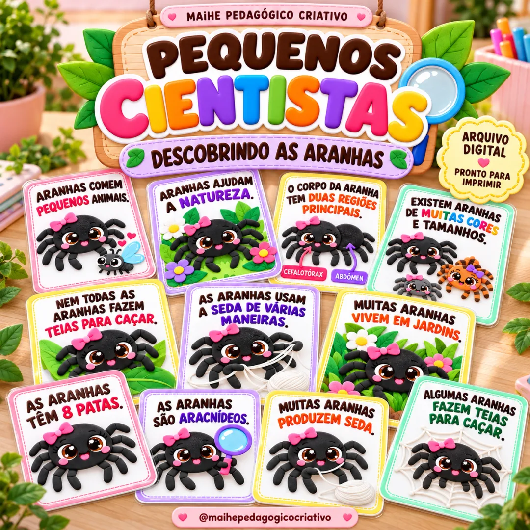 A Aranha Aventureira - Pequenos Cientistas — Descobrindo  As Aranhas - Jogos - Educação Infantil - Arquivo Digital