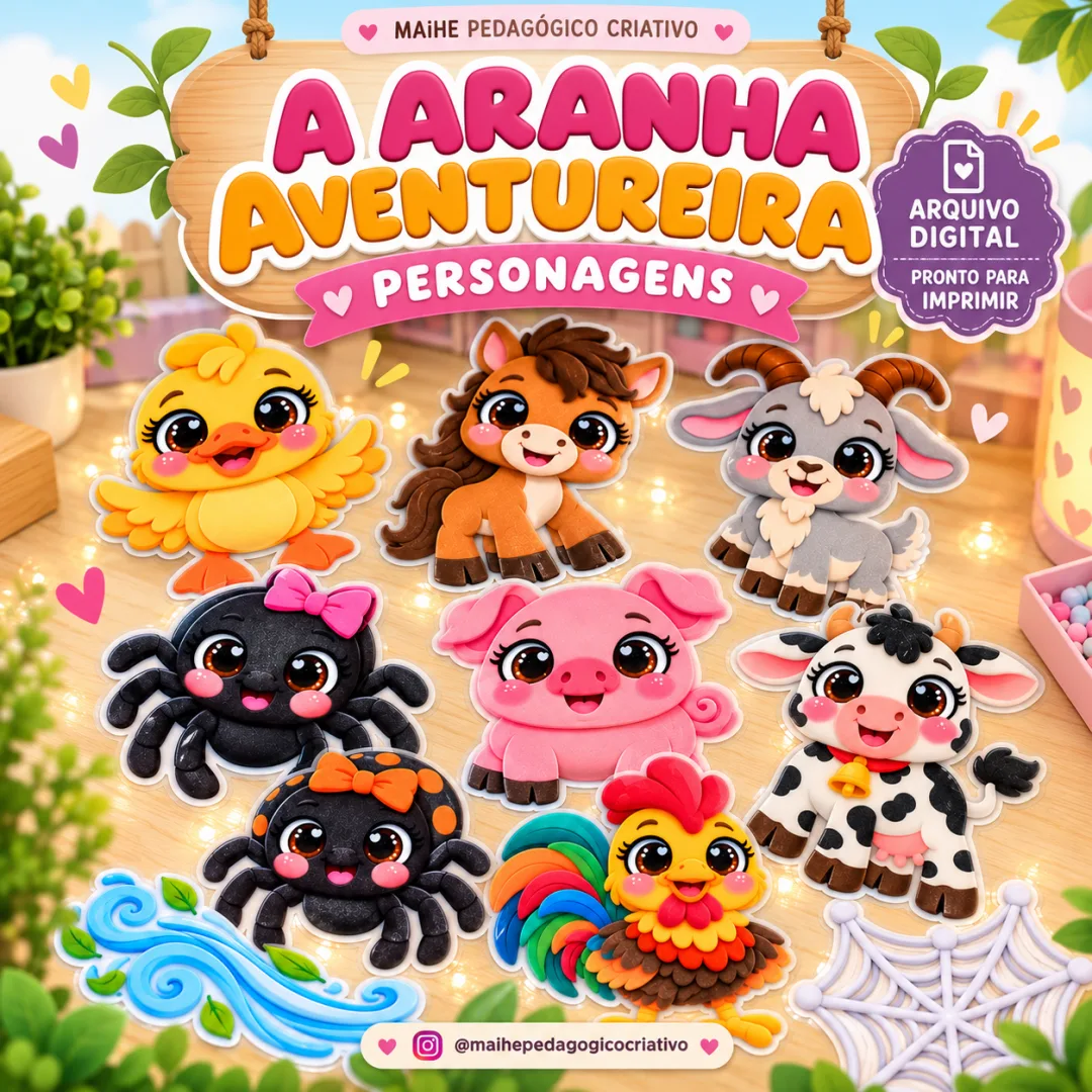 A Aranha Aventureira — Personagens - Jogos - Educação Infantil - Arquivo Digital