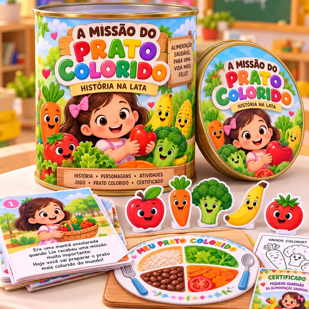 A Missão do Prato Colorido — Kit Pedagógico Interativo para Educação Infantil em PDF