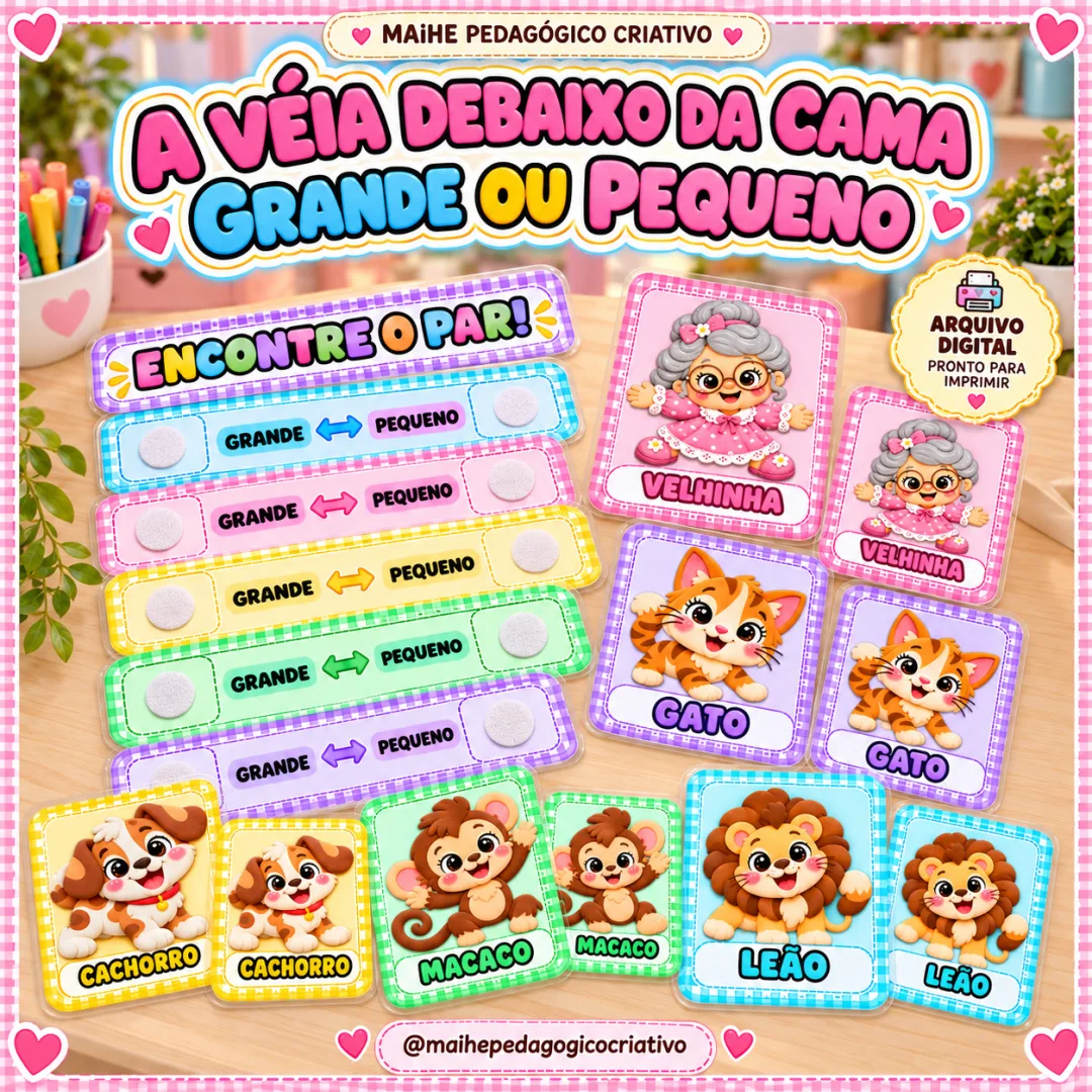 A Véia Debaixo Da Cama – Grande Ou Pequeno - Jogo Pedagógico Interativo - Educação Infantil - Arquivo Digital