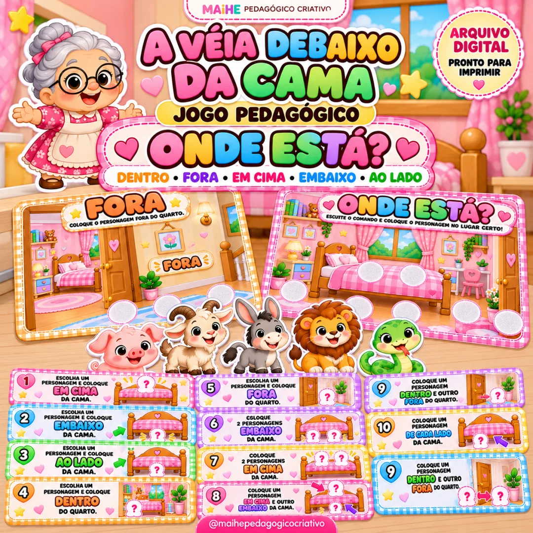 A Véia Debaixo Da Cama – Jogo Pedagógico Onde Está? - Educação Infantil - Arquivo Digital