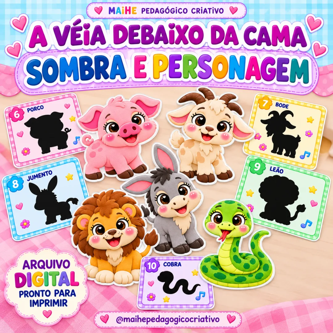 A Véia Debaixo Da Cama – Jogo Sombra E Personagem - Educação Infantil - Arquivo Digital