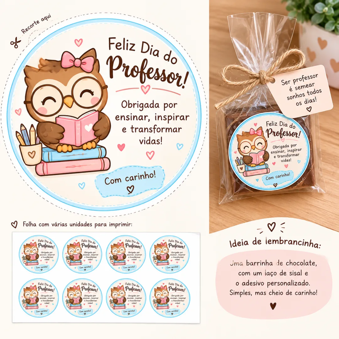 Adesivo Feliz Dia Do Professor 