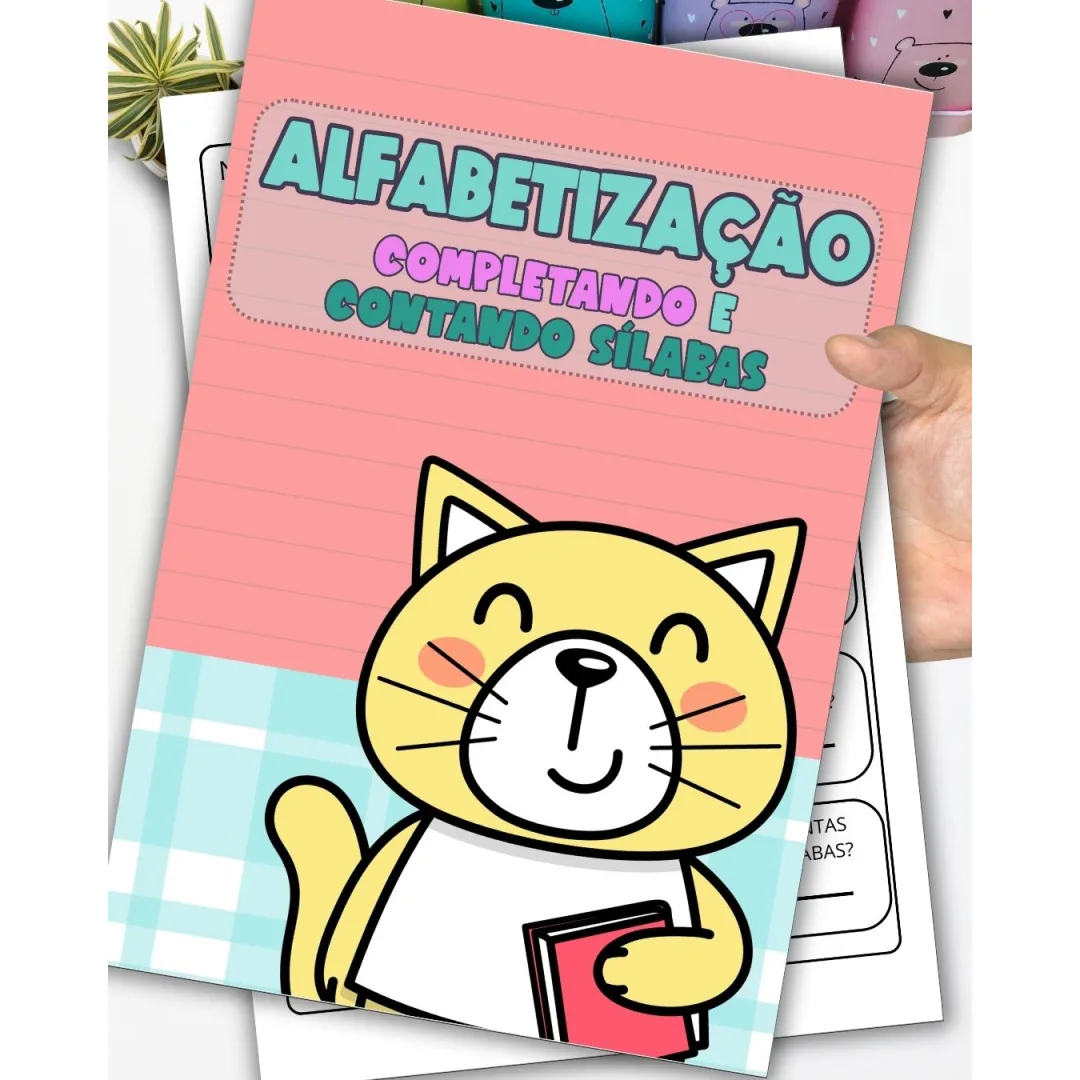 Alfabetização: Completando e Contando Sílabas para Educação Infantil e Anos Iniciais