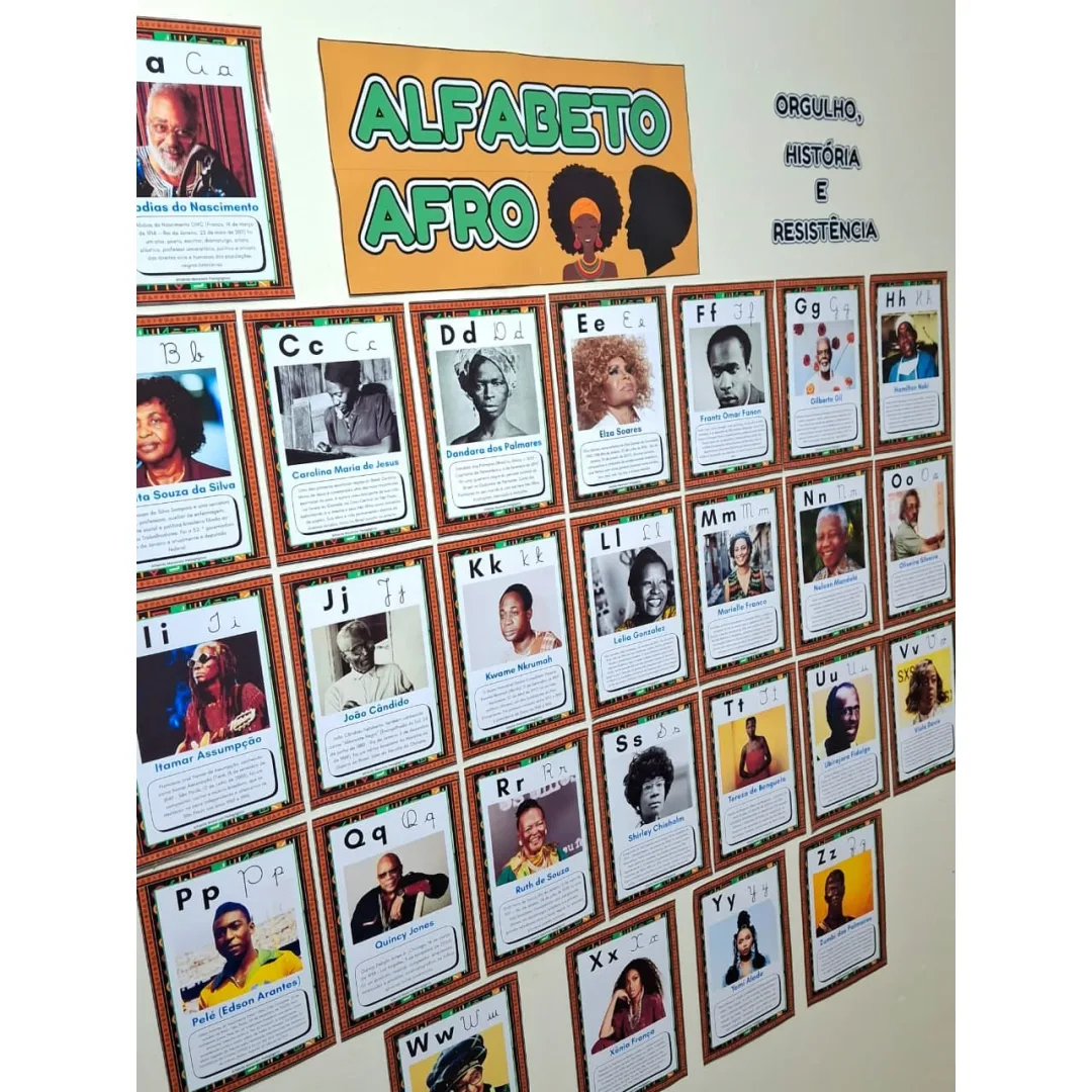 Alfabeto Afro - Alfabeto com Personalidades Negras 