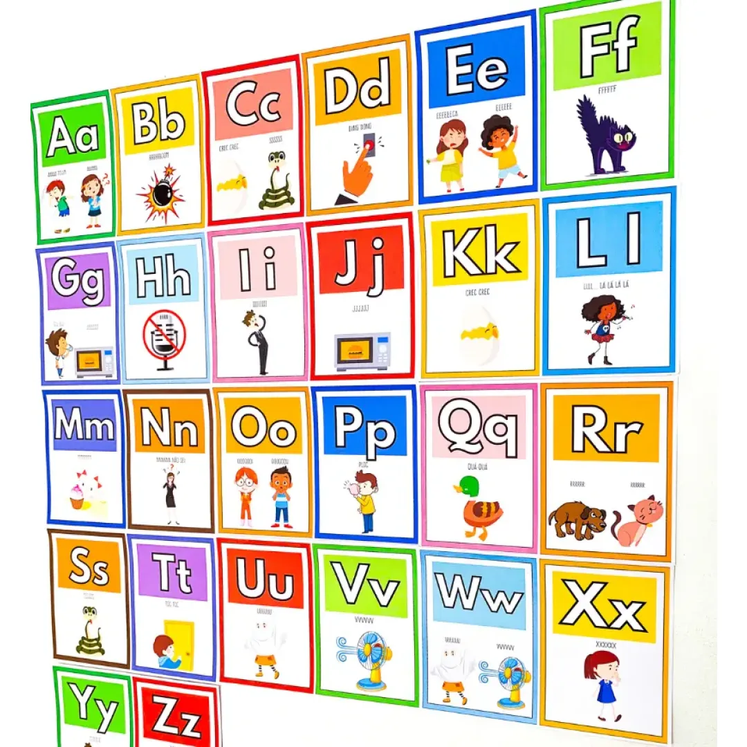Alfabeto das Onomatopeias de Parede