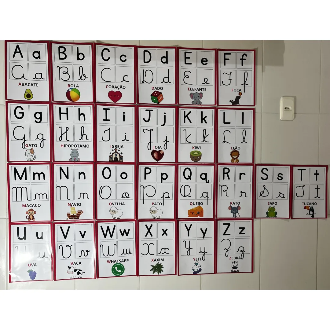 ALFABETO DE PAREDE: 4 TIPOS DE LETRAS