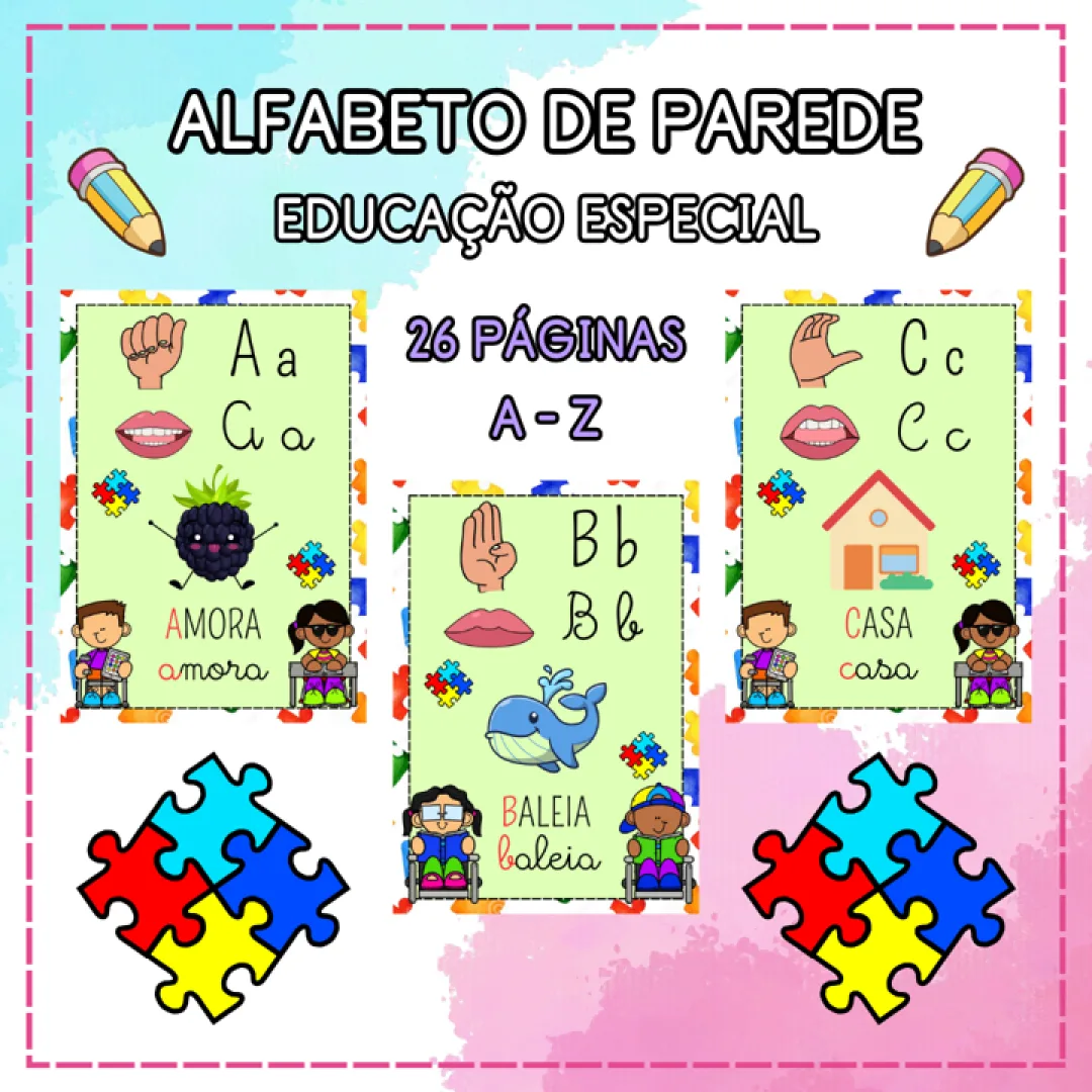 ALFABETO DE PAREDE FÔNICO E EM LIBRAS: EDUCAÇÃO ESPECIAL