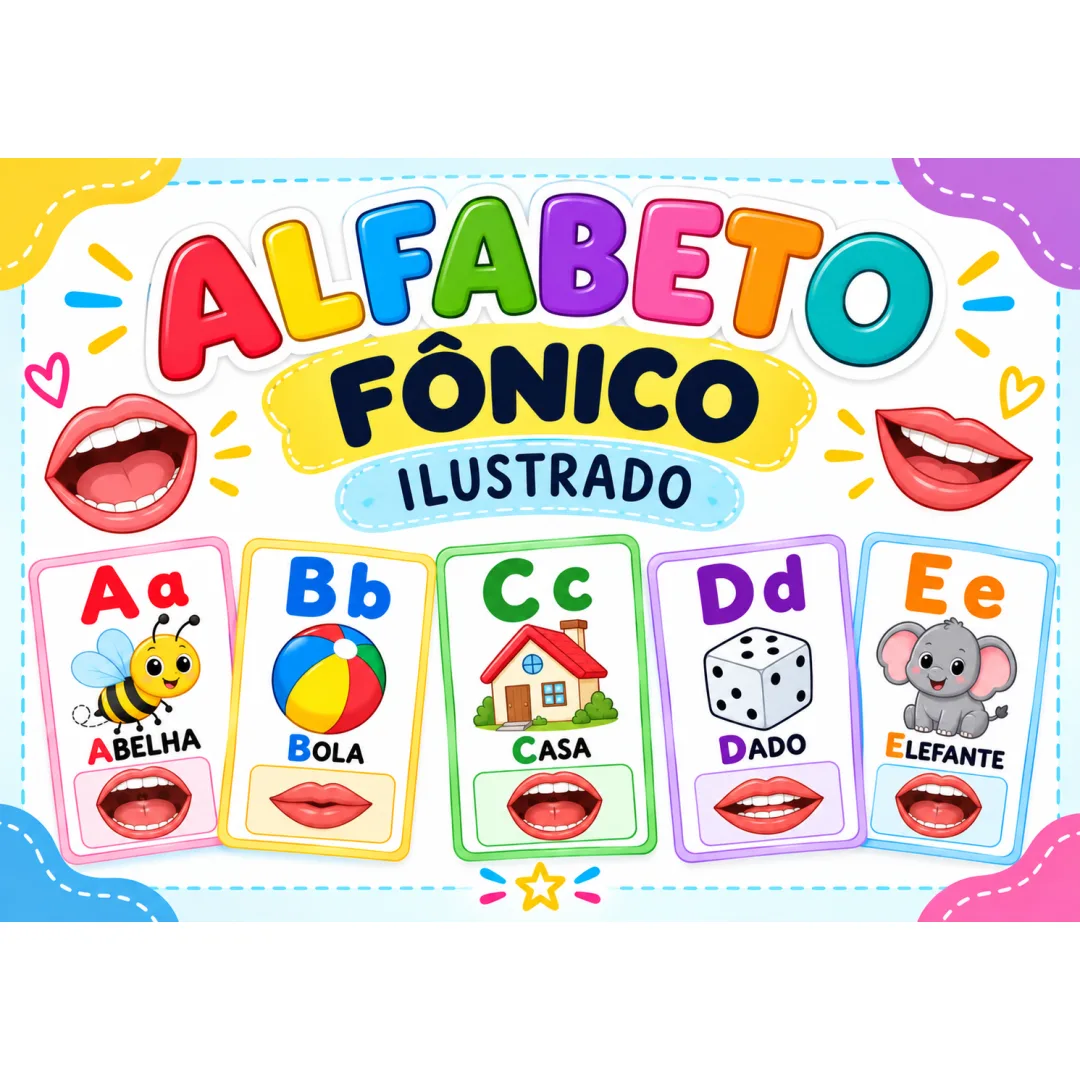 Alfabeto Fônico Ilustrado – Recurso para Alfabetização