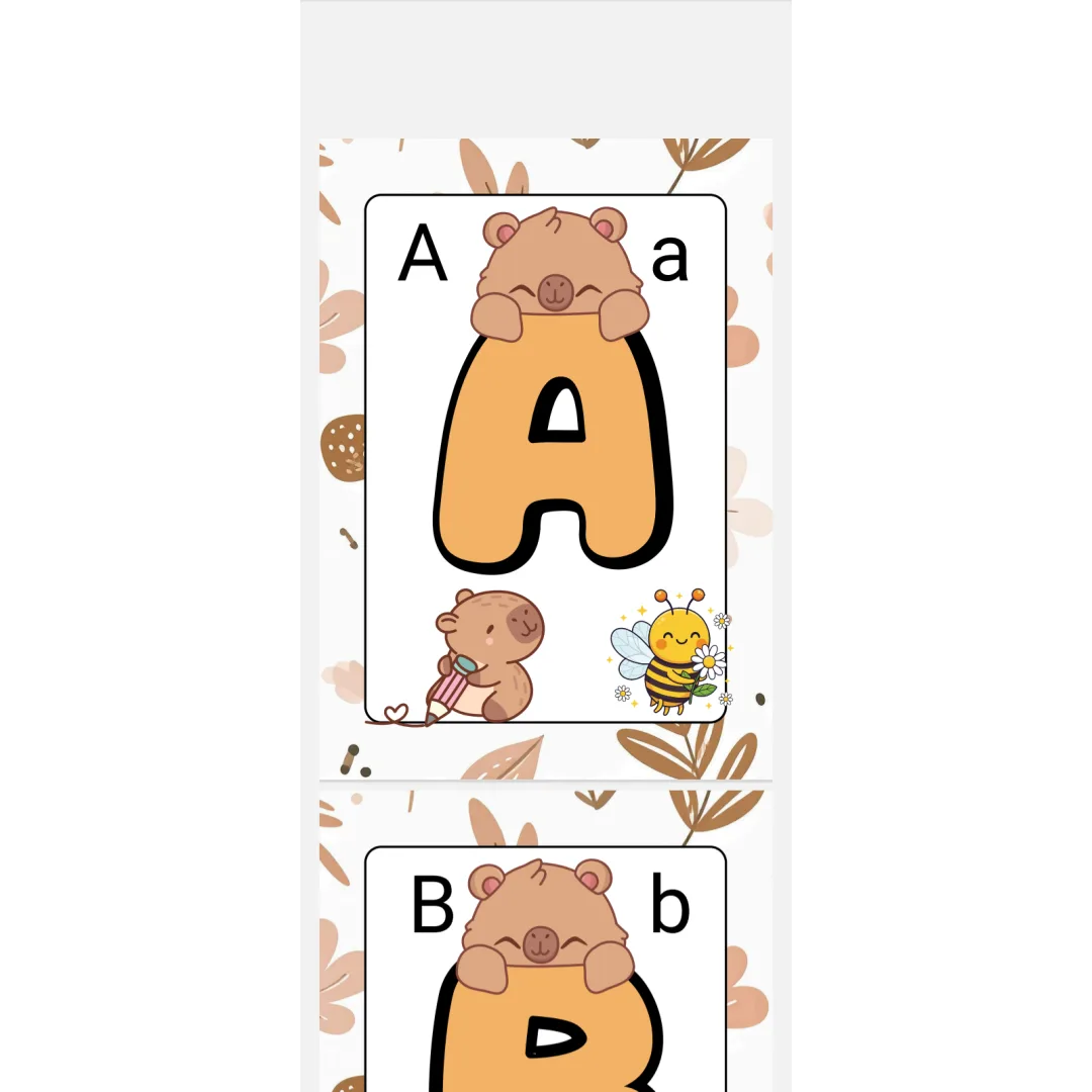 Alfabeto Ilustrado de Parede - Capivara | PDF para Educação Infantil