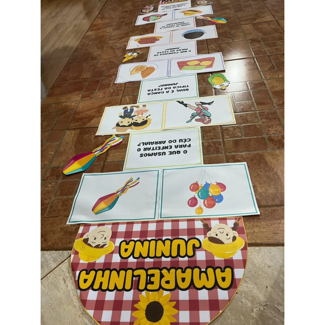 Amarelinha Junina — Pronto para Imprimir