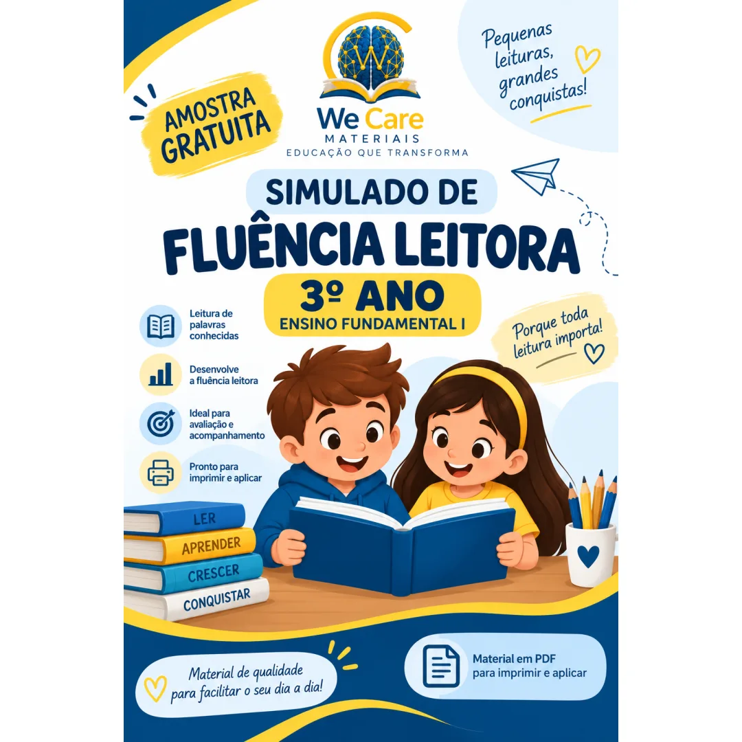 Amostra Grátis Simulado de Fluência Leitora 3º ano - CAED/CNCA