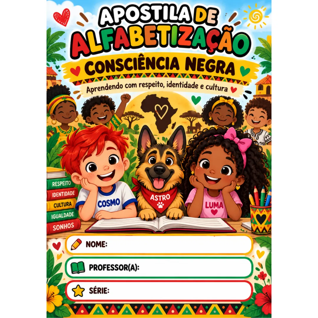 Apostila Consciência Negra – 10 Atividades de Alfabetização Educação Infantil e 1º Ano em PDF