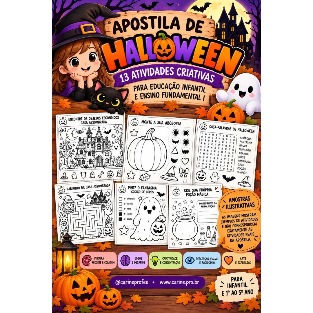 Apostila atividades Halloween prontas para imprimir e aplicar 1º a 5ª ano.pdf