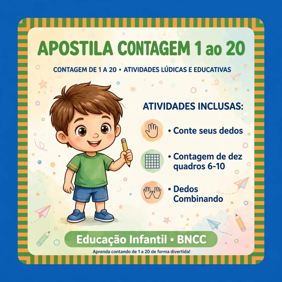 Apostila Contagem 1 ao 20 - Educação Infantil - PDF