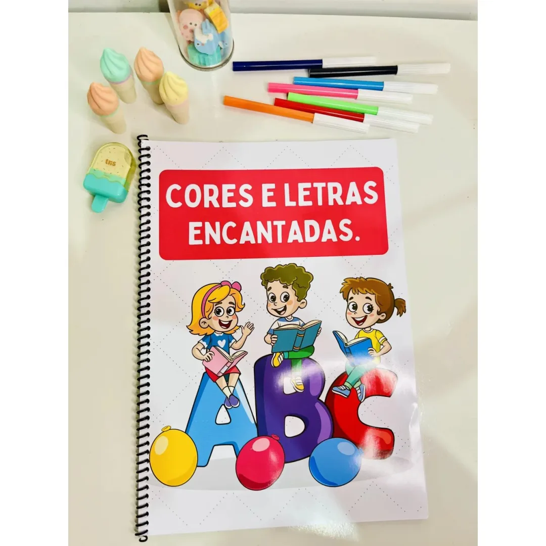 Apostila, Cores e Letras Encantadas — Pronto para Imprimir