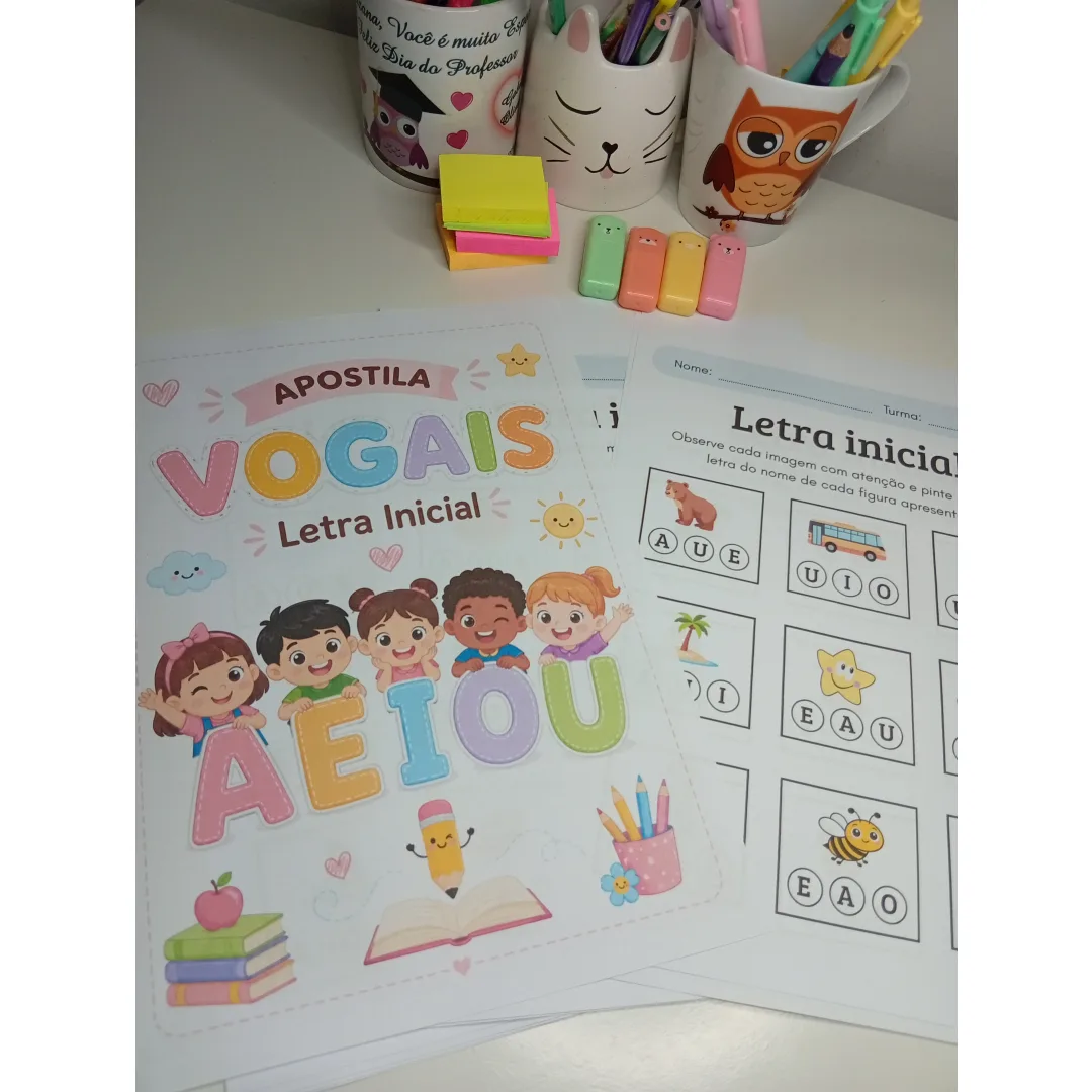 Apostila das Vogais – Letra Inicial - Educação Infantil - PDF