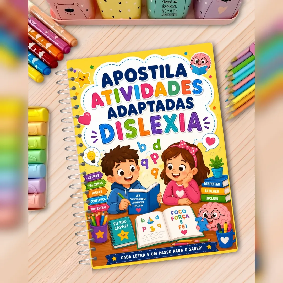 Apostila de Atividades Adaptadas para Dislexia Educação Infantil em PDF