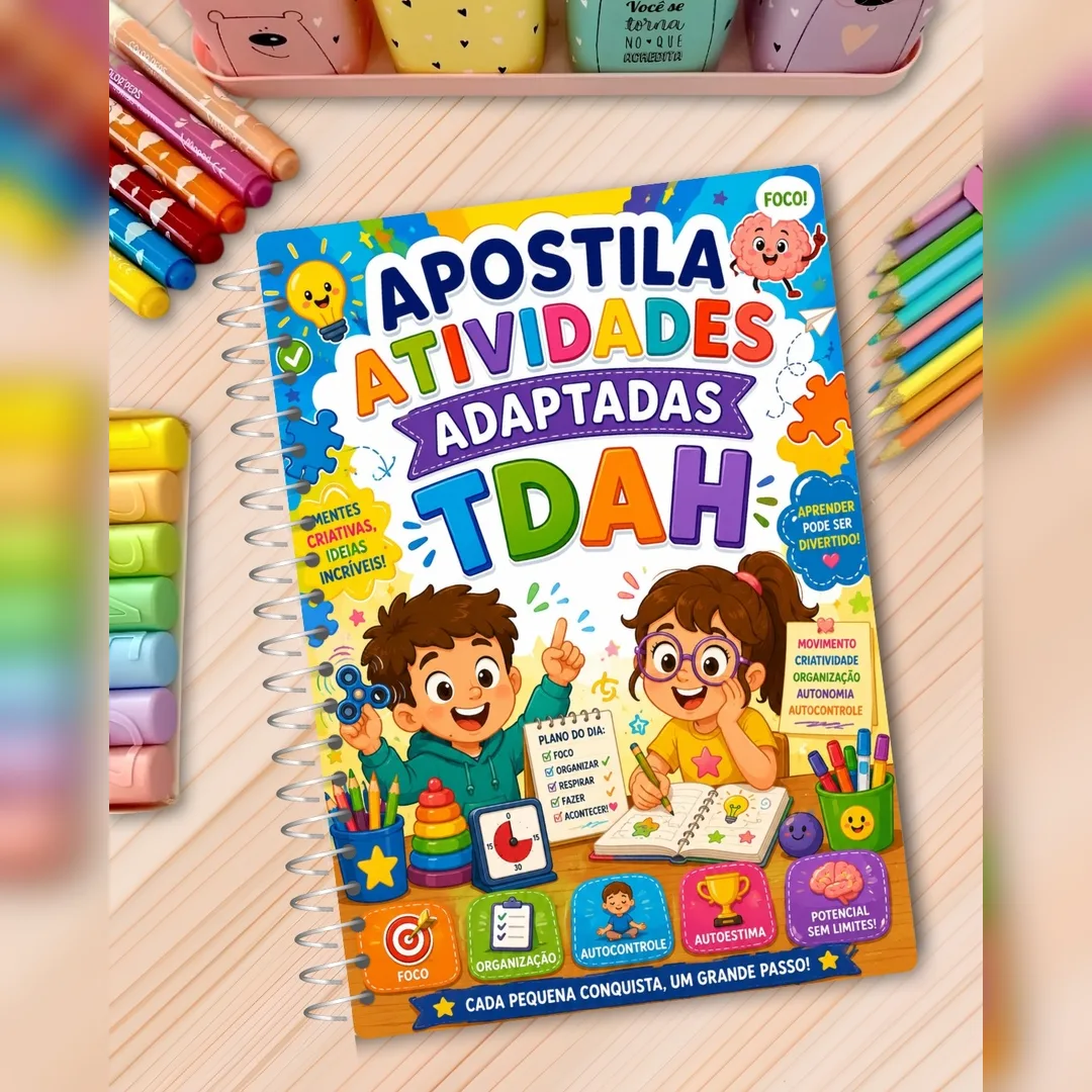 Apostila de Atividades Adaptadas para Educação Infantil TDAH – Em PDF