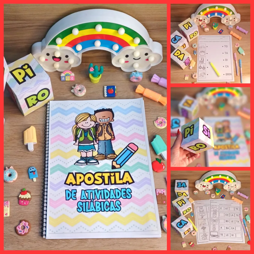 APOSTILA DE ATIVIDADES SILÁBICAS📝💛🩷💙