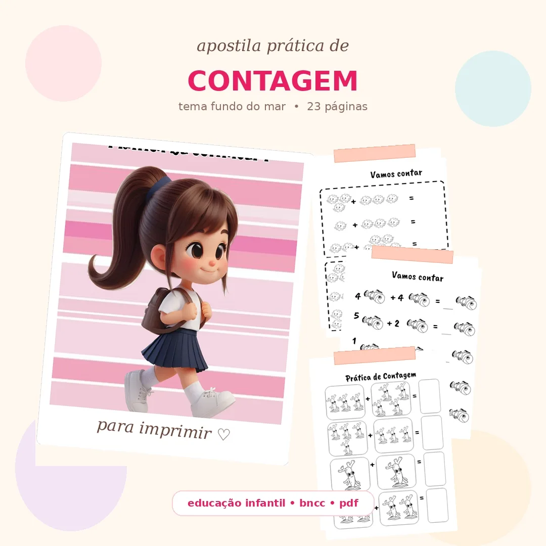 Apostila de Contagem - Fundo do Mar - 23 Páginas - PDF