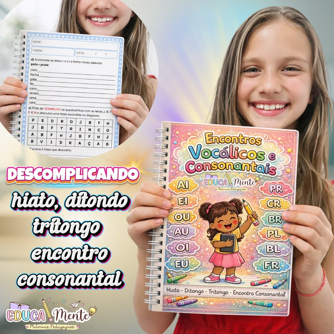 ✨APOSTILA DESCOMPLICANDO ENCONTROS VOCÁLICOS E CONSONANTAIS✨