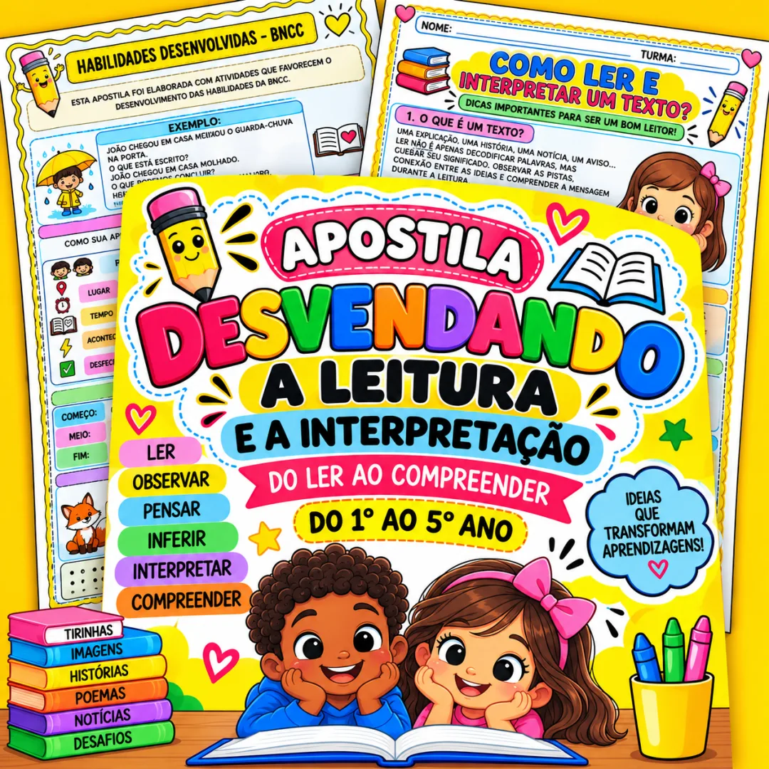 Apostila Desvendando A Leitura E Interpretação – 1º AO 5º ANO Em PDF!