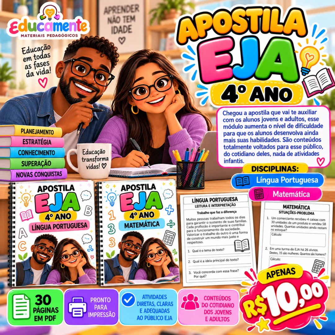 ⭐APOSTILA EJA 4° Ano⭐