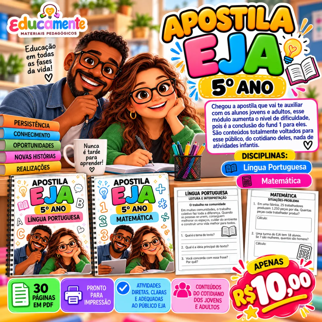 ⭐APOSTILA EJA 5° Ano⭐