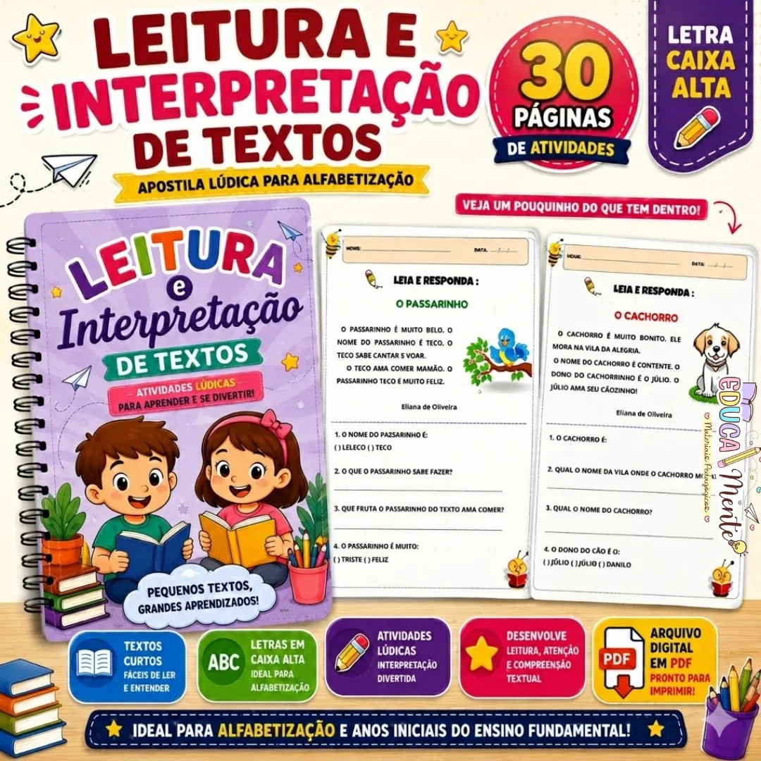 📔APOSTILA LEITURA E INTERPRETAÇÃO DE TEXTOS