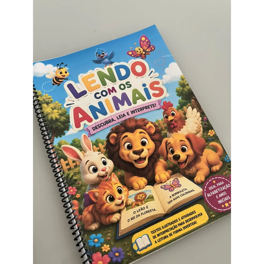 Apostila Lendo com os Animais: Atividades de Leitura para Crianças - PDF